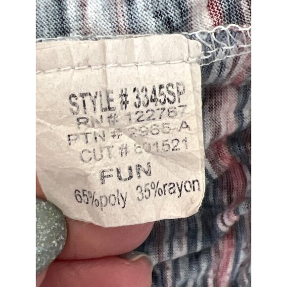 DAVID CLINE Stripe & Fun Tops 3/4 Length Sleeve Lot of 2 Sz M EUC - Picture 5 of 9